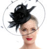 BLACK LARGE NETTED CIRCULAR