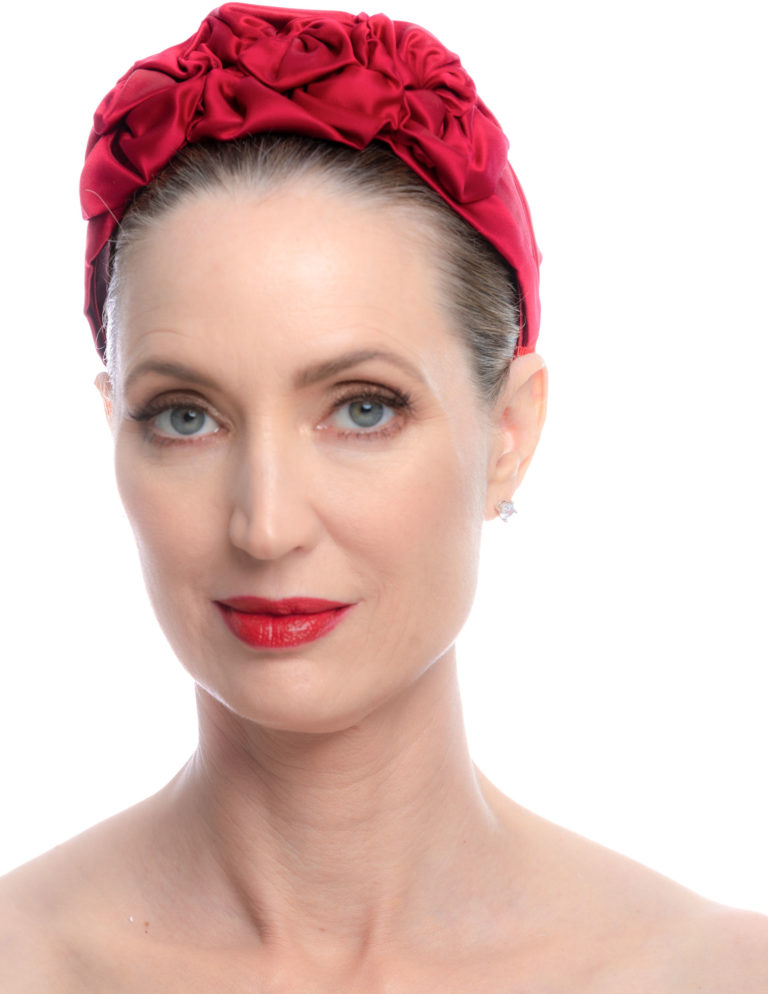triple rosette headband