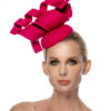 MAGENTA FELT CAP WITH SPIRALS