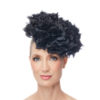 BLACK FLORAL PILLBOX FASCINATOR