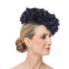 BLACK FLORAL PILLBOX FASCINATOR - Image 2