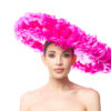 VERY LARGE NEON PINK FEATHER HAT