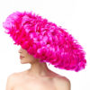 VERY LARGE NEON PINK FEATHER HAT - Image 7