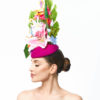 MAGENTA BUTTON WITH LILY, FLOWERS AND GREENERY - Image 4