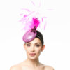 SEQUIN COCKTAIL HAT IN HOT PINK