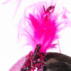 SEQUIN COCKTAIL HAT IN HOT PINK - Image 2