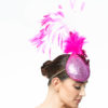 SEQUIN COCKTAIL HAT IN HOT PINK - Image 4