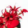 RED BUTTON WITH LILIES AND BIRDS - Image 7