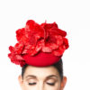RED CAP WITH RED FLOWERS AND FOLIAGE - Image 7