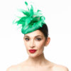 KENDALL GREEN FEATHER CAP