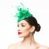 KENDALL GREEN FEATHER CAP - Image 2