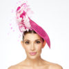 Fuchsia Diamond with Pink and White Feather Undercarriage
