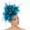Teal Feather Pouf - Image 4