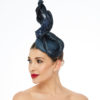 Navy Cap with Artful Bow and Sequins - Image 2