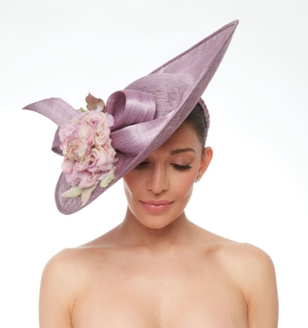 Alani plum disc with silk rose and bow - Image 5