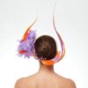 Purple and orange floating side feathers - Image 4