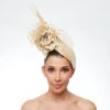 Paz gold pillbox with rose stems and crinoline