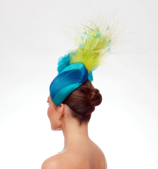 Teal & turquoise fascinator - Image 4