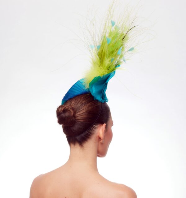 Teal & turquoise fascinator - Image 5