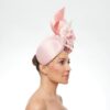 Bellerose pink pillbox with veil silk roses and leaves - Image 5