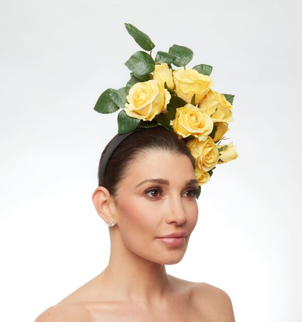 Yellow roses headband - Image 5