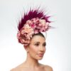 Pink and mauve feather flower crown - Image 5