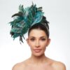 Teal flower feathers