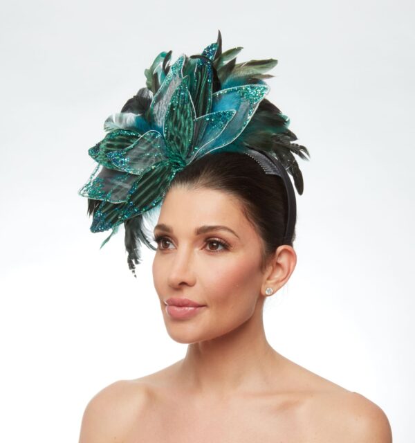 Teal flower feathers - Image 2