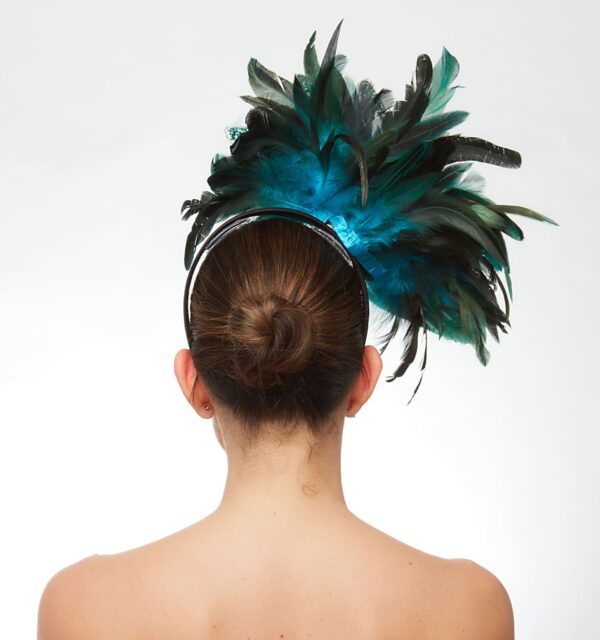 Teal flower feathers - Image 4