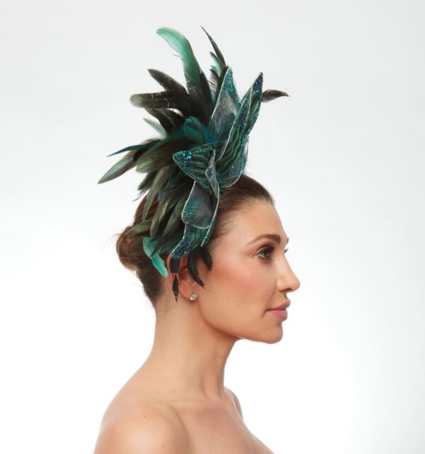 Teal flower feathers - Image 5