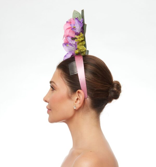 Pink and purple flower crown - Image 3