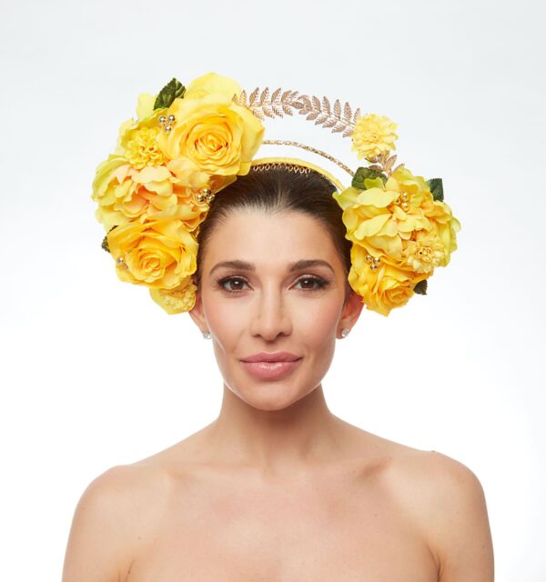 Bright yellow flower crown