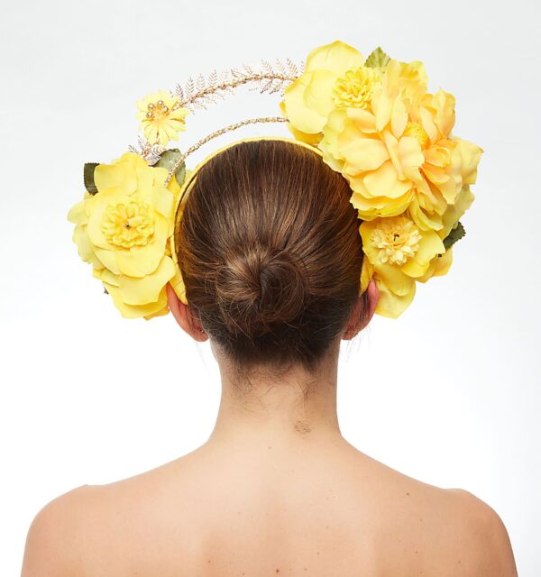 Bright yellow flower crown - Image 4