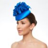 Cobalt blue silk rose hat - Image 2