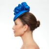 Cobalt blue silk rose hat - Image 3