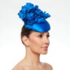 Cobalt blue silk rose hat - Image 4
