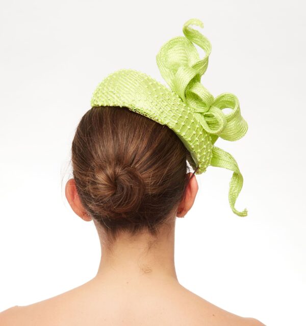 Lime green with diamante mesh and bow - Image 4