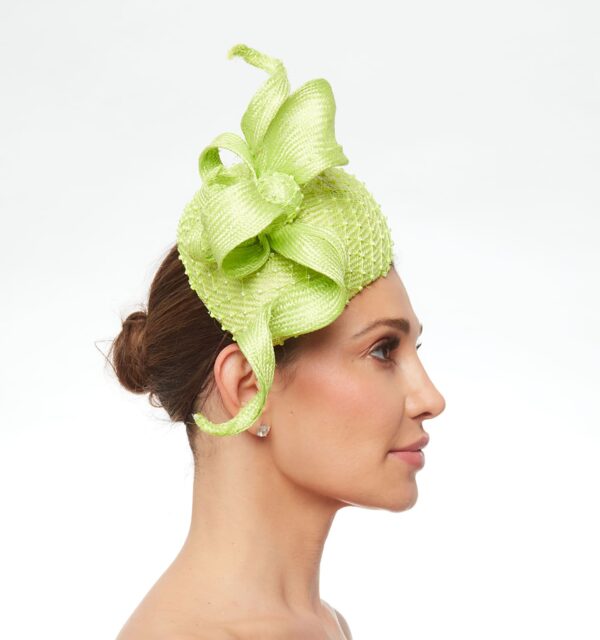 Lime green with diamante mesh and bow - Image 5