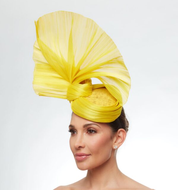 Yellow silk fan - Image 2