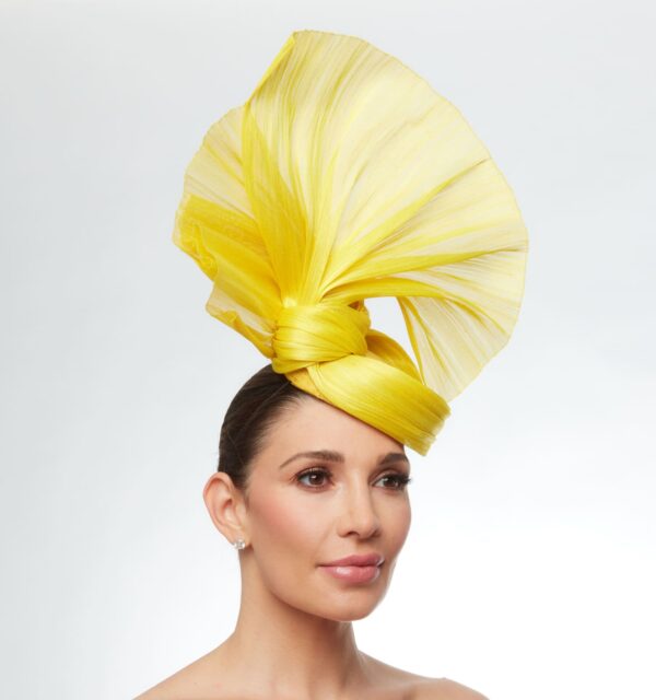 Yellow silk fan - Image 4