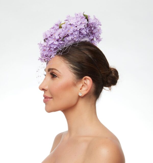 Melanie lavender cap with small flowers - Image 2