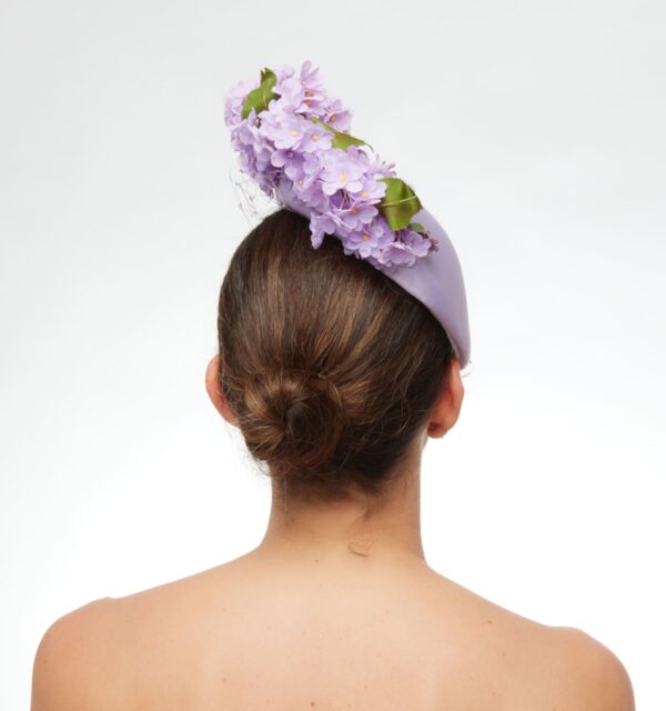 Melanie lavender cap with small flowers - Image 3