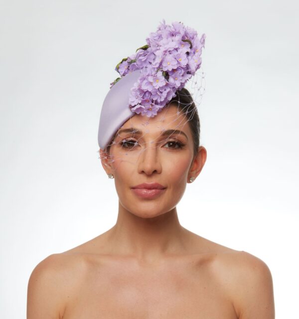 Melanie lavender cap with small flowers