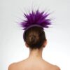 Purple cap with purple spiky feathers - Image 4