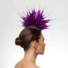 Purple cap with purple spiky feathers - Image 5