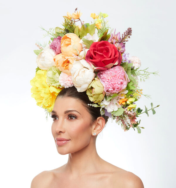 Giant "Garden of Flowers" crown in earthy tones - Image 2