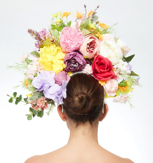 Giant "Garden of Flowers" crown in earthy tones - Image 4