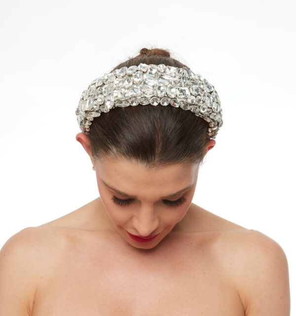 Headband with chunky silver crystals - Image 4